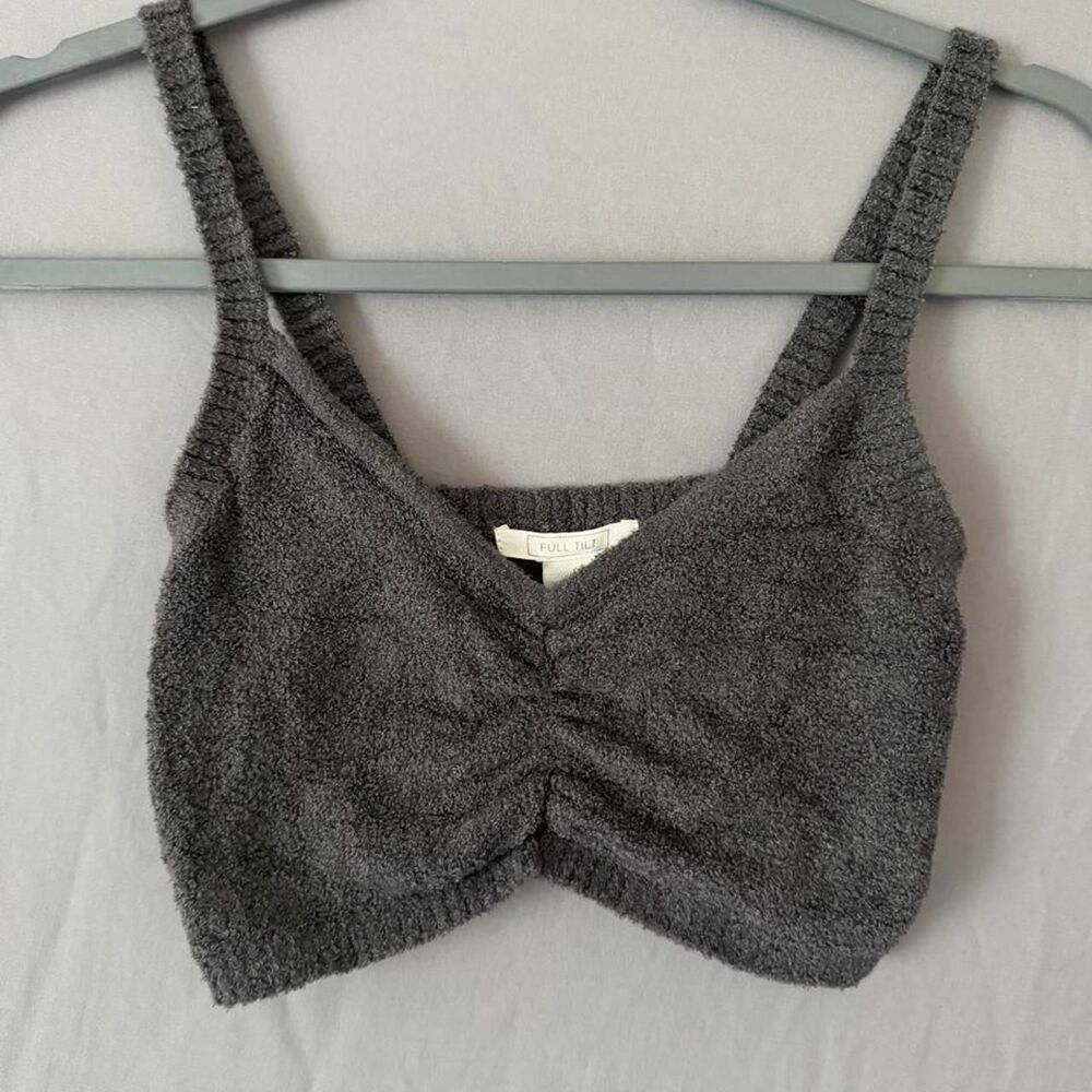 Full-tilt Women's Grey Crop-top